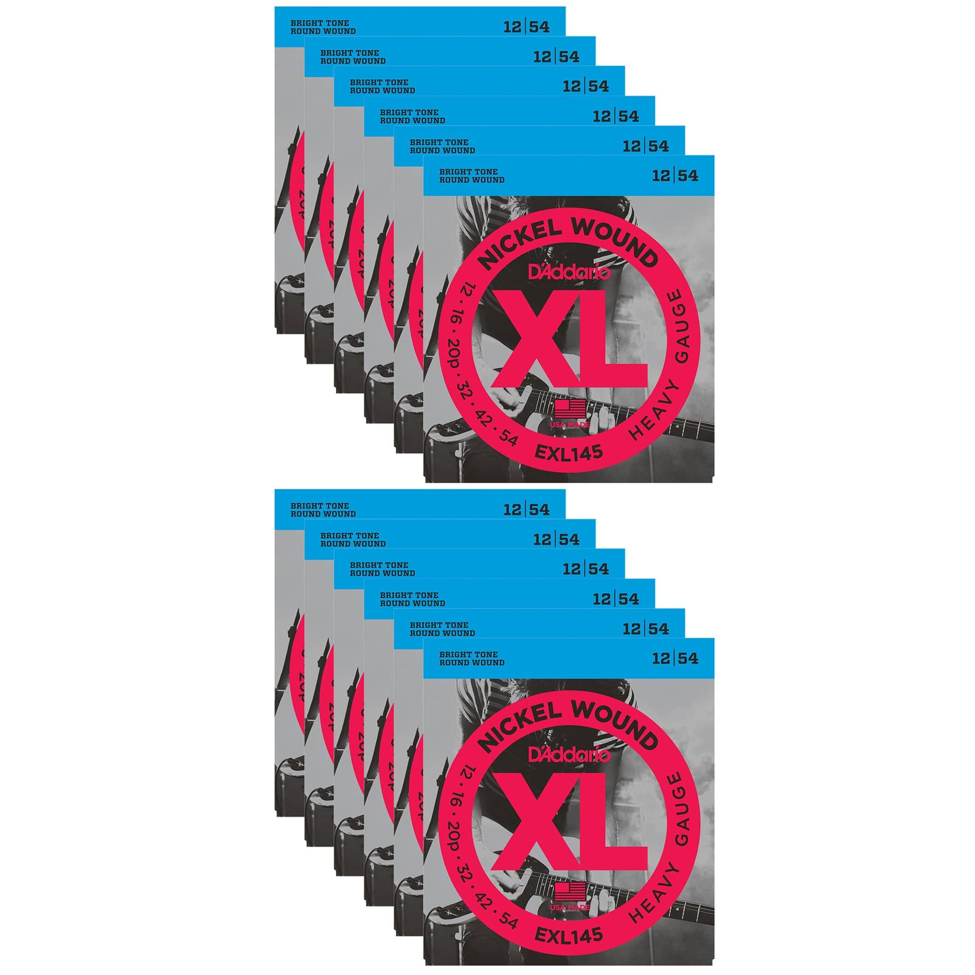 Exl145 D'Addario EXL145 Electric Heavy 12-54 (12 Pack Bundle) – Chicago Music ...