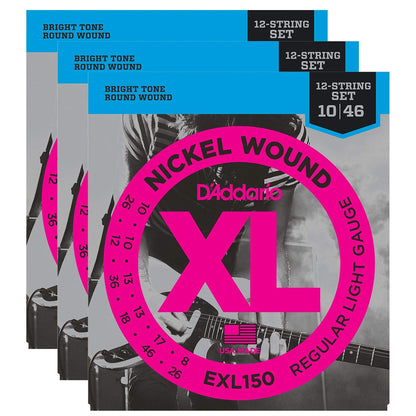D'Addario EXL150 Electric 12-String 10-46/26 (3 Pack Bundle) Accessories / Strings / Guitar Strings