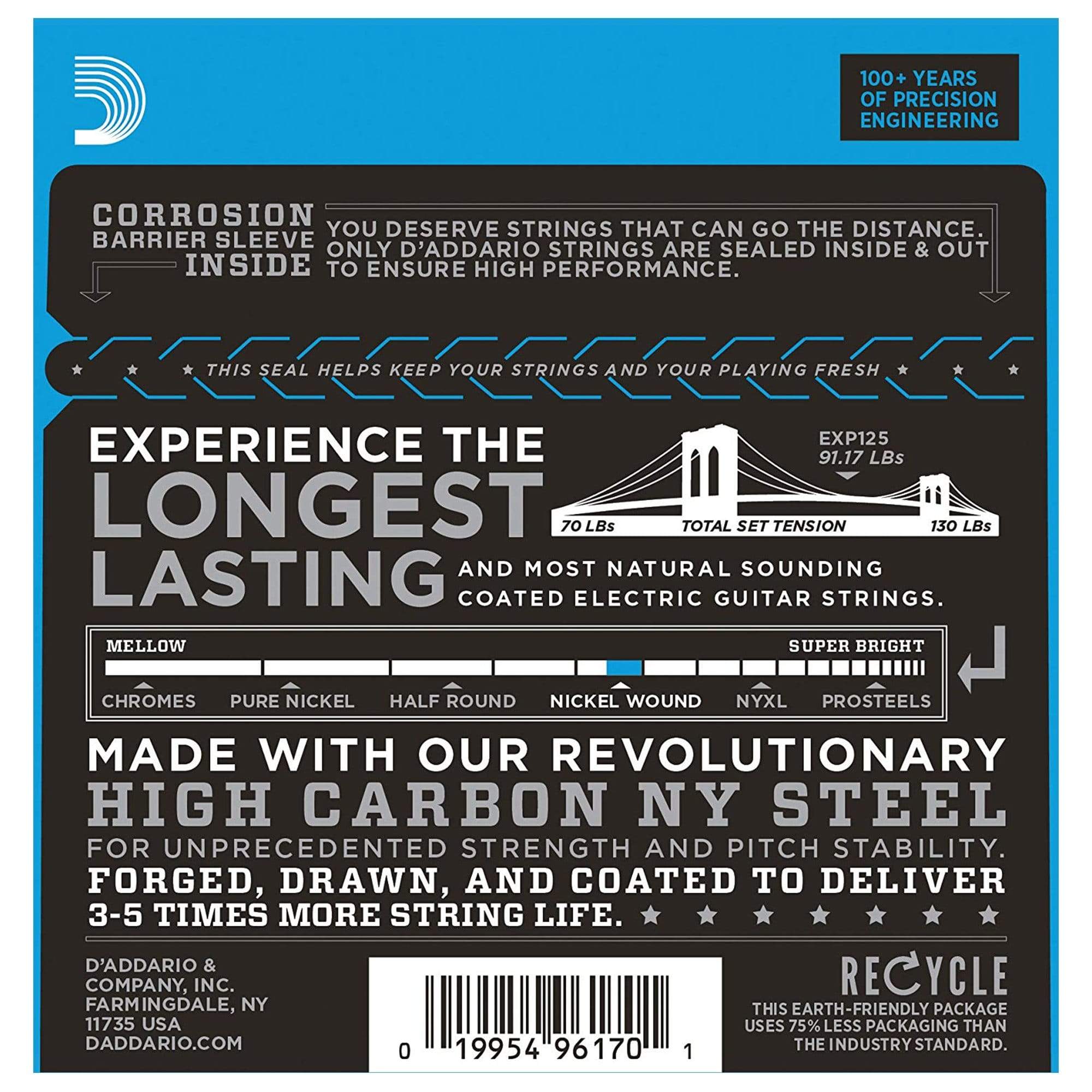 D'Addario EXP125 Coated Electric Super Light 9-46 Accessories / Strings / Guitar Strings