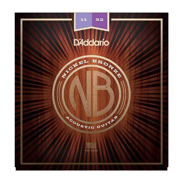 D'Addario NB1152 Nickel Bronze Acoustic String Set Custom Light 11-52 Accessories / Strings / Guitar Strings