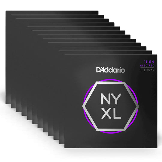 D'Addario NYXL Electric Guitar Medium 7 String 12 Pack Bundle Accessories / Strings / Guitar Strings