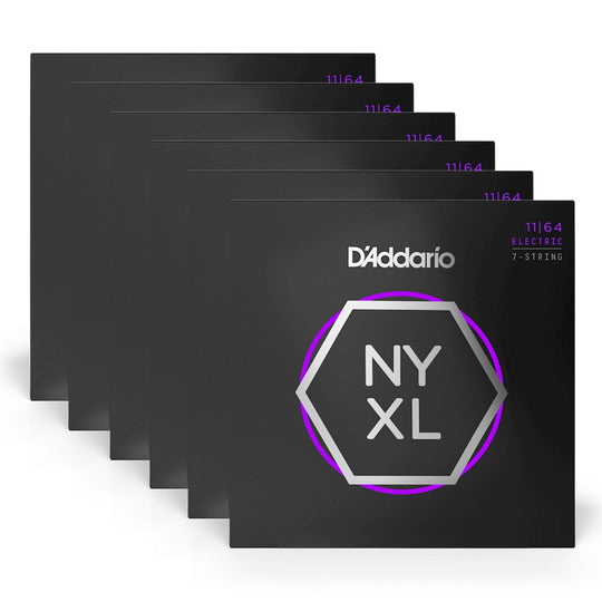 D'Addario NYXL Electric Guitar Medium 7 String 6 Pack Bundle Accessories / Strings / Guitar Strings