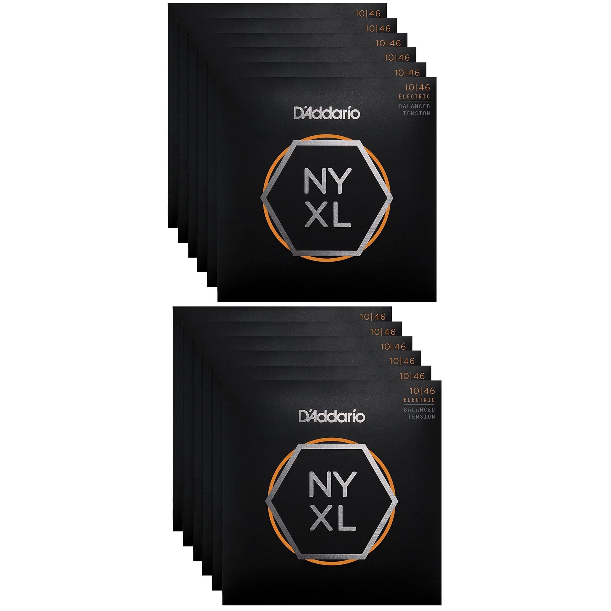 D'Addario NYXL Electric Guitar Strings Balanced Lite 10-46 (12 Pack Bundle) Accessories / Strings / Guitar Strings