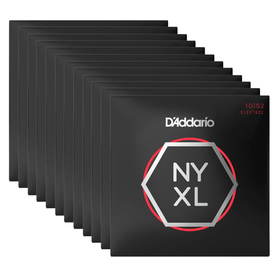 D'Addario NYXL Electric Guitar Strings Light Top/Heavy Bottom 10-52 12 Pack Bundle Accessories / Strings / Guitar Strings