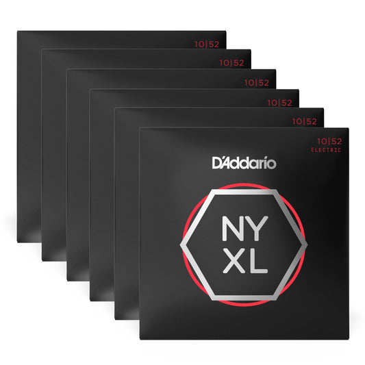 D'Addario NYXL Electric Guitar Strings Light Top/Heavy Bottom 10-52 6 Pack Bundle Accessories / Strings / Guitar Strings