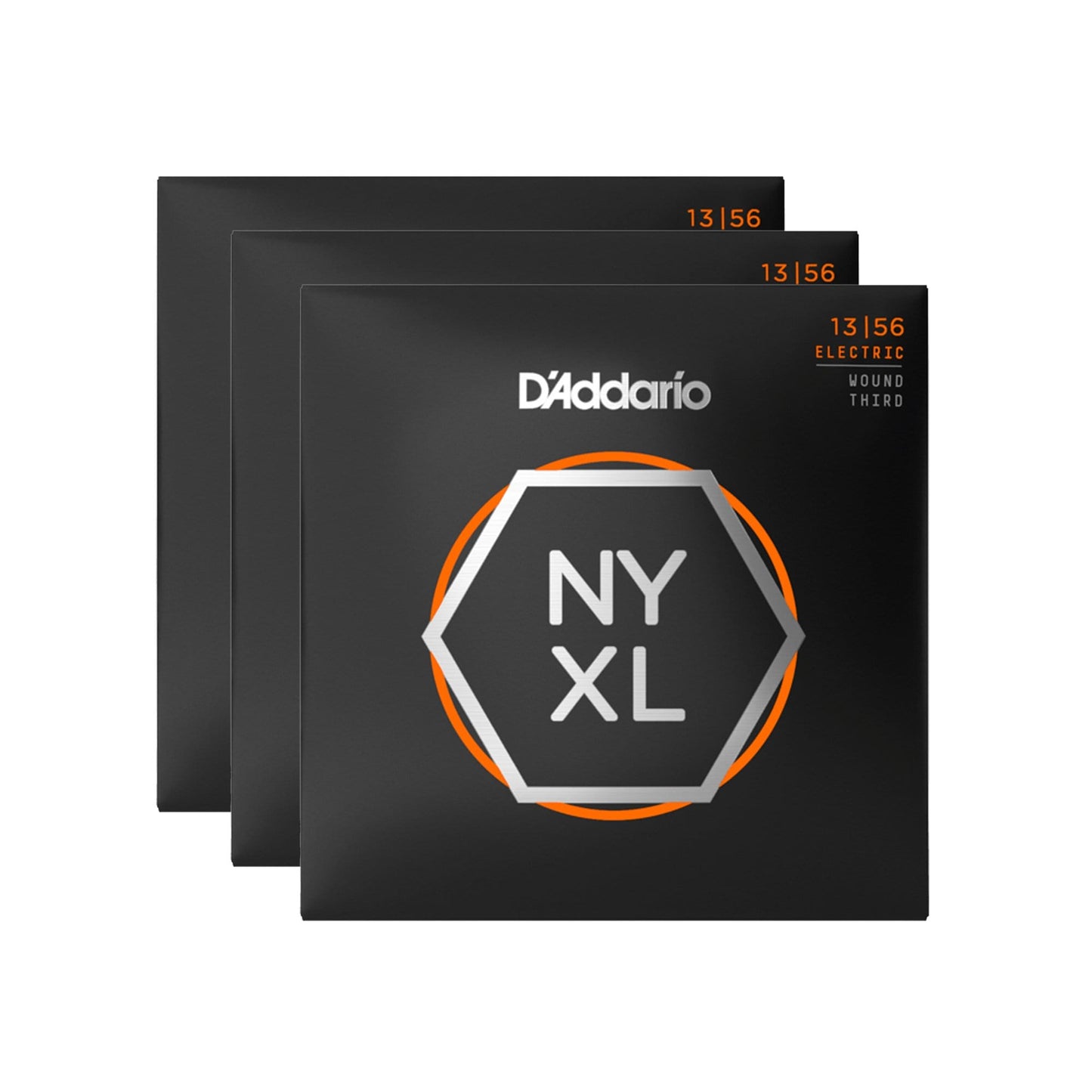 D'Addario NYXL Electric Guitar Strings Medium Wound Third 13-56 3 Pack Bundle Accessories / Strings / Guitar Strings