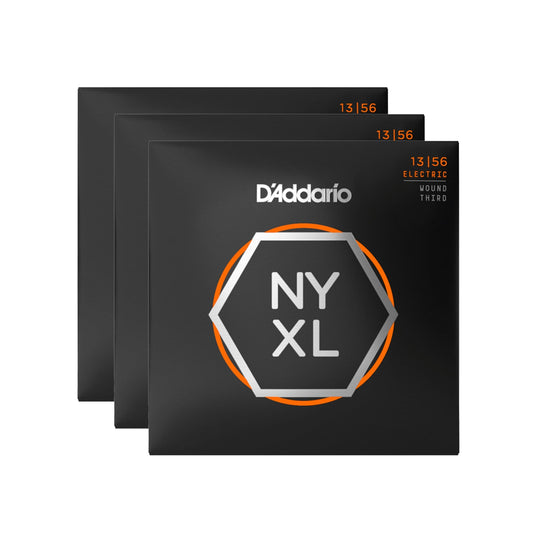 D'Addario NYXL Electric Guitar Strings Medium Wound Third 13-56 3 Pack Bundle Accessories / Strings / Guitar Strings