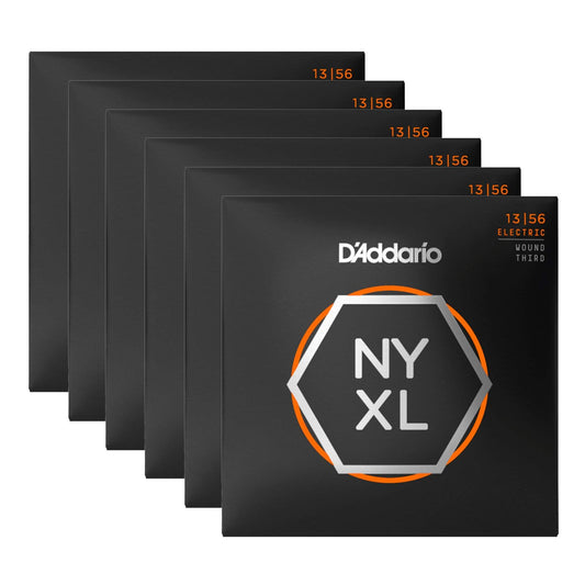 D'Addario NYXL Electric Guitar Strings Medium Wound Third 13-56 6 Pack Bundle Accessories / Strings / Guitar Strings