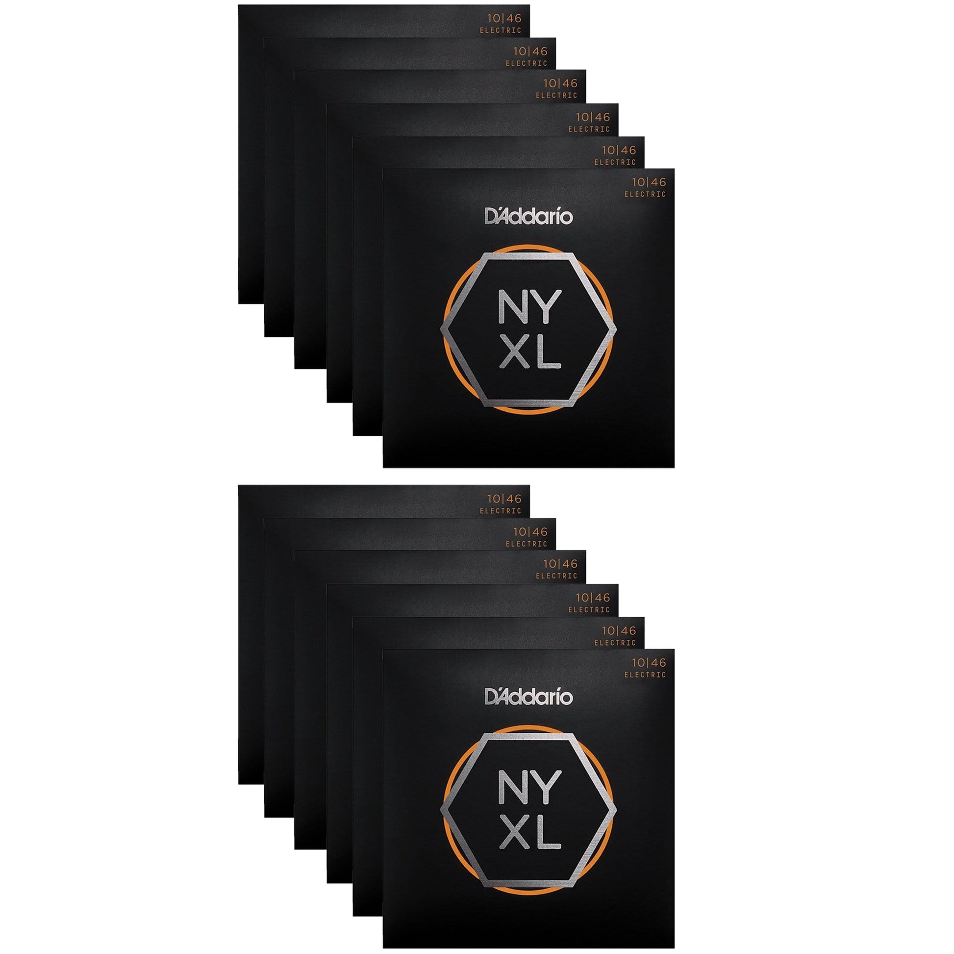 D'Addario NYXL Electric Guitar Strings Regular Light 10-46 (12 Pack Bundle) Accessories / Strings / Guitar Strings