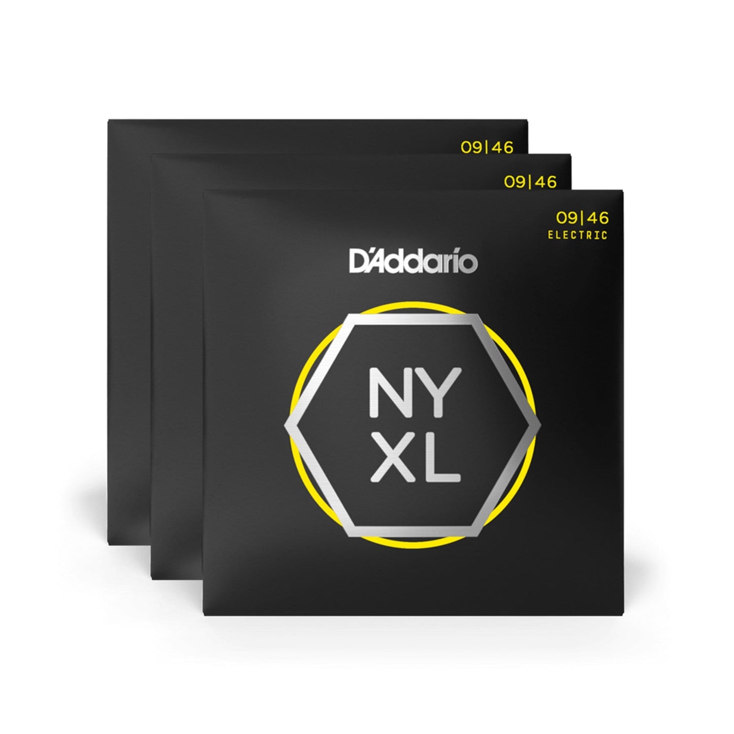 D'Addario NYXL Electric Guitar Strings Super Light Top/Regular Bottom 9-46 3 Pack Bundle Accessories / Strings / Guitar Strings
