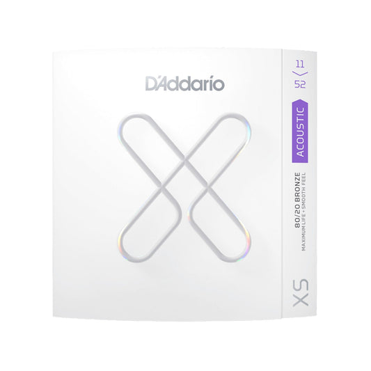 D'Addario XS Coated Acoustic 80/20 Bronze Custom Light 11-52 Accessories / Strings / Guitar Strings