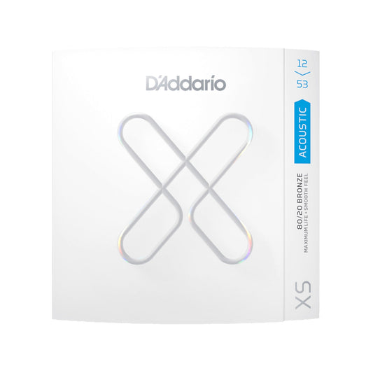 D'Addario XS Coated Acoustic 80/20 Bronze Light 12-53 Accessories / Strings / Guitar Strings