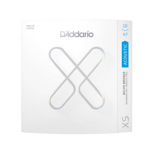 D'Addario XS Coated Acoustic 80/20 Bronze Light 12-String 10-47 Accessories / Strings / Guitar Strings