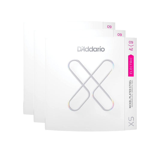 D'Addario XS Coated Electric Nickel Wound 09-42 Super Light 3 Pack Bundle Accessories / Strings / Guitar Strings