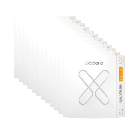 D'Addario XS Coated Electric Nickel Wound 10-46 Regular Light 12 Pack Bundle Accessories / Strings / Guitar Strings