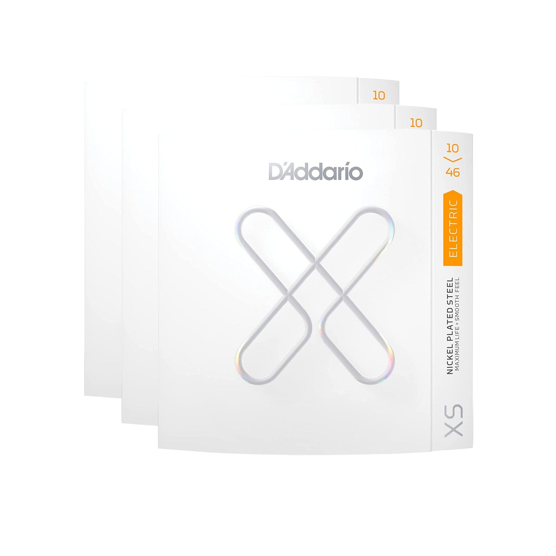 D'Addario XS Coated Electric Nickel Wound 10-46 Regular Light 3 Pack Bundle Accessories / Strings / Guitar Strings