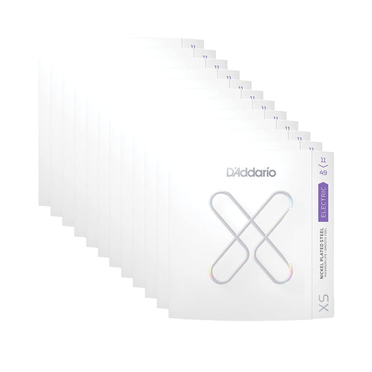 D'Addario XS Coated Electric Nickel Wound 11-49 Medium 12 Pack Bundle Accessories / Strings / Guitar Strings