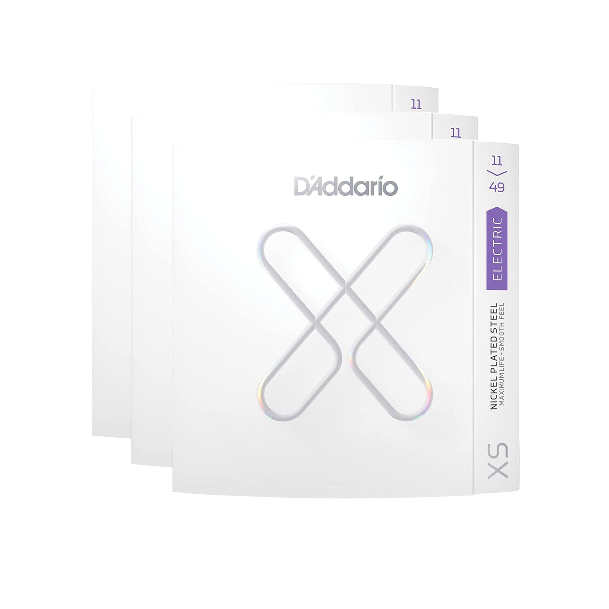 D'Addario XS Coated Electric Nickel Wound 11-49 Medium 3 Pack Bundle Accessories / Strings / Guitar Strings
