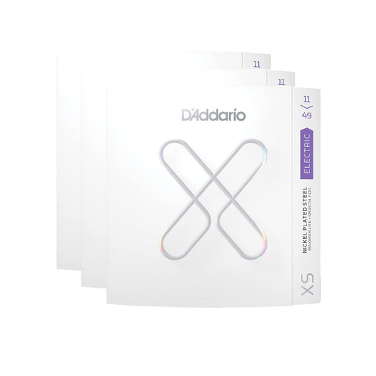 D'Addario XS Coated Electric Nickel Wound 11-49 Medium 3 Pack Bundle Accessories / Strings / Guitar Strings