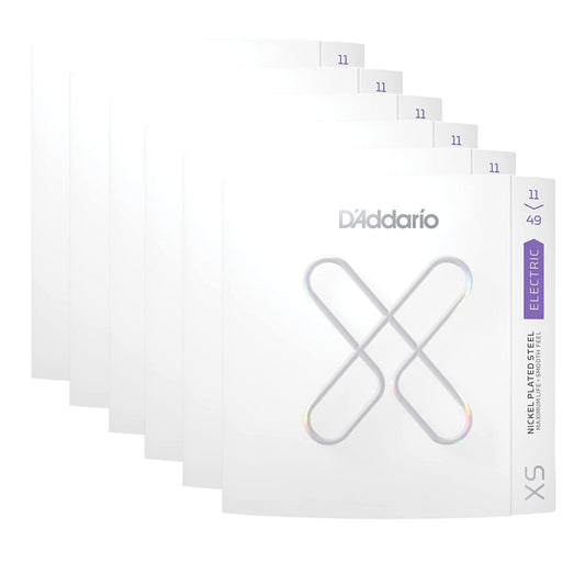 D'Addario XS Coated Electric Nickel Wound 11-49 Medium 6 Pack Bundle Accessories / Strings / Guitar Strings
