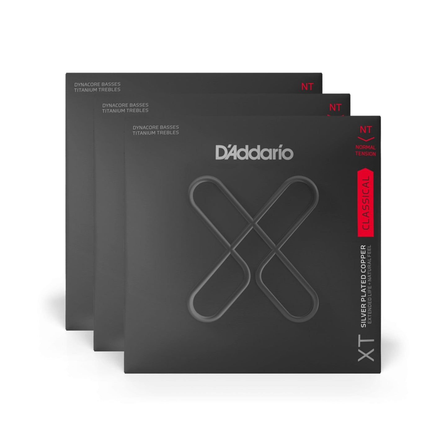 D'Addario XT Dynacore Titanium Classical Guitar Normal Tension 3 Pack Bundle Accessories / Strings / Guitar Strings