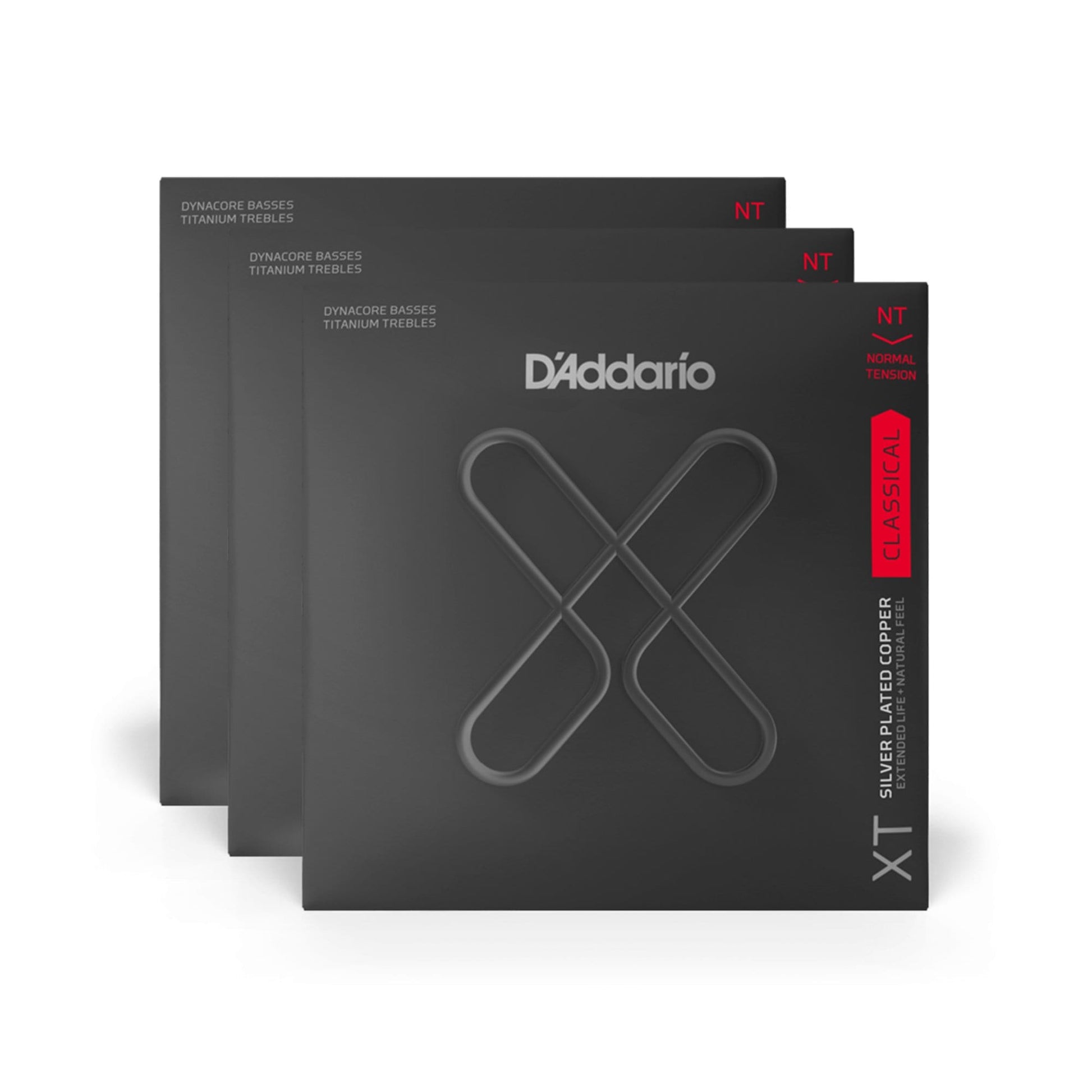 D'Addario XT Dynacore Titanium Classical Guitar Normal Tension 3 Pack Bundle Accessories / Strings / Guitar Strings