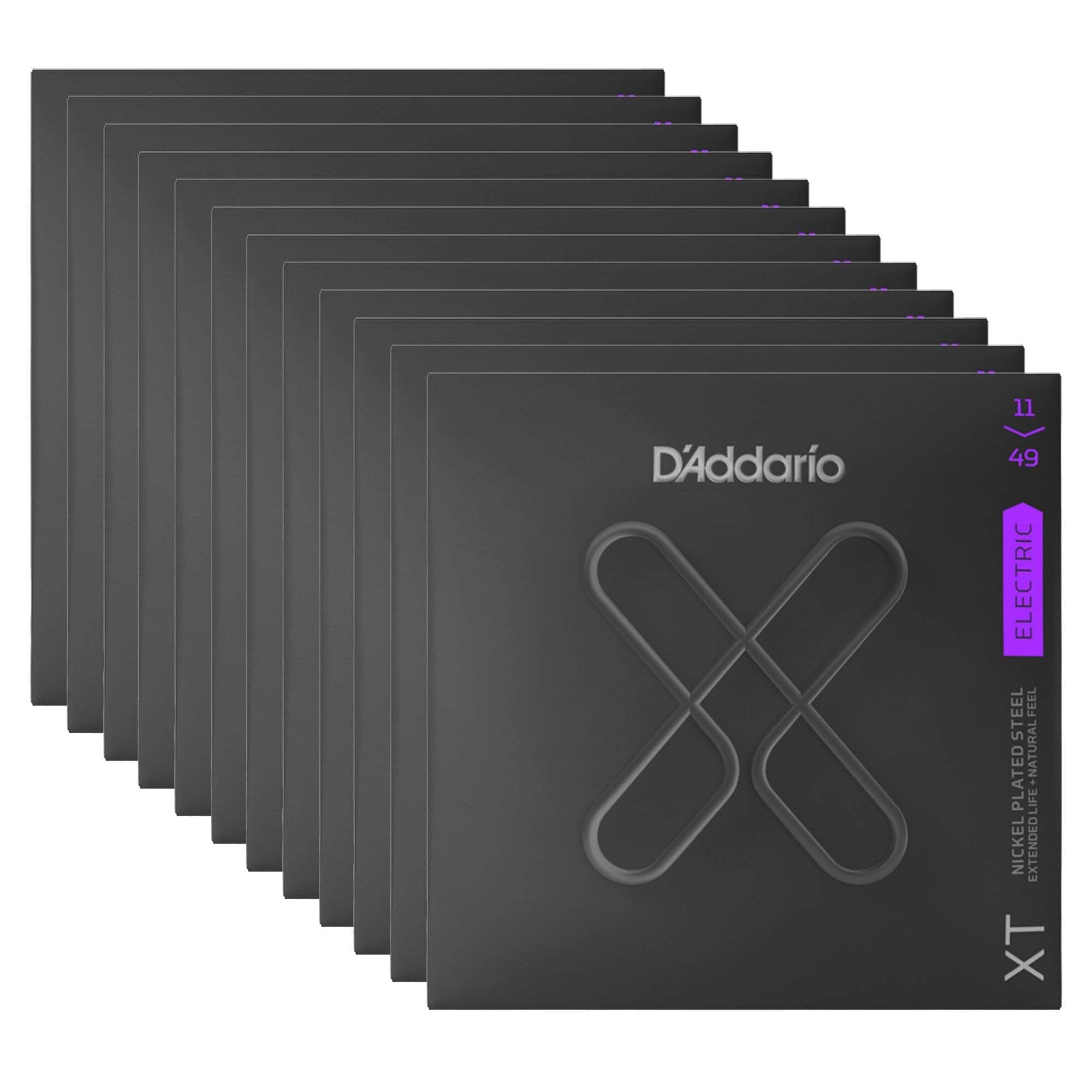 D'Addario XT Nickel Plated Steel Electric Guitar Strings Medium 11-49 12 Pack Bundle Accessories / Strings / Guitar Strings