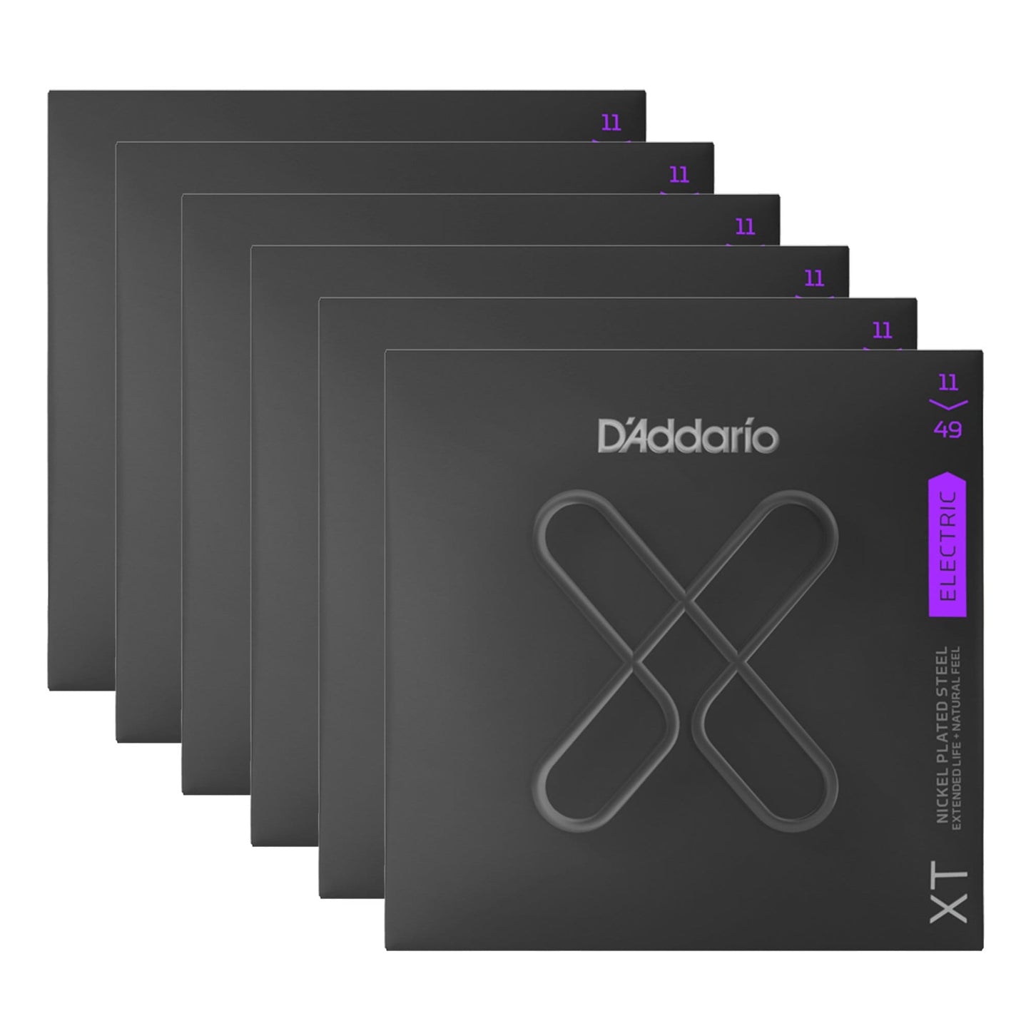 D'Addario XT Nickel Plated Steel Electric Guitar Strings Medium 11-49 6 Pack Bundle Accessories / Strings / Guitar Strings