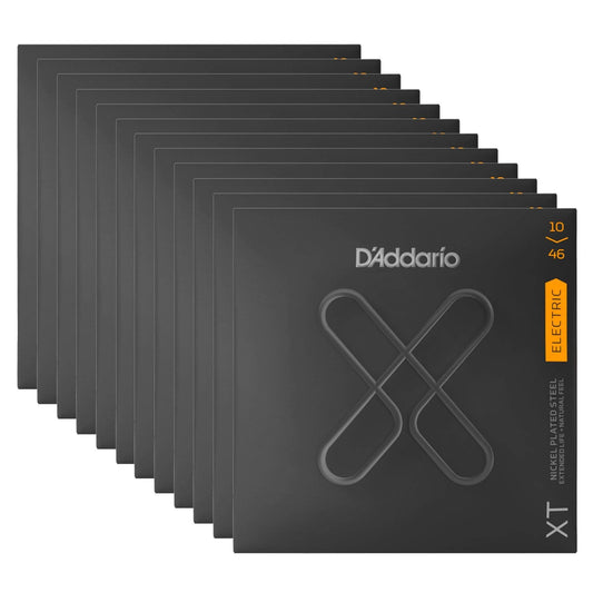 D'Addario XT Nickel Plated Steel Electric Guitar Strings Regular Light 10-46 12 Pack Bundle Accessories / Strings / Guitar Strings