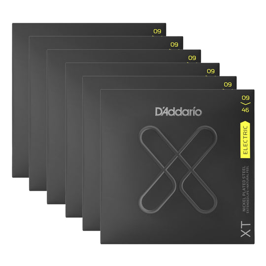 D'Addario XT Nickel Plated Steel Electric Guitar Strings Super Light Top/Regular Bottom 9-46 6 Pack Bundle Accessories / Strings / Guitar Strings