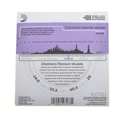 D'Addario EJ87C Pro-Arte Titanium Ukulele Strings Concert Accessories / Strings / Ukulele Strings