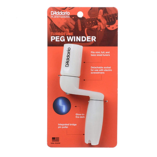 D'Addario Turbo Tune Peg Winder Blu-Glow Accessories / Tools