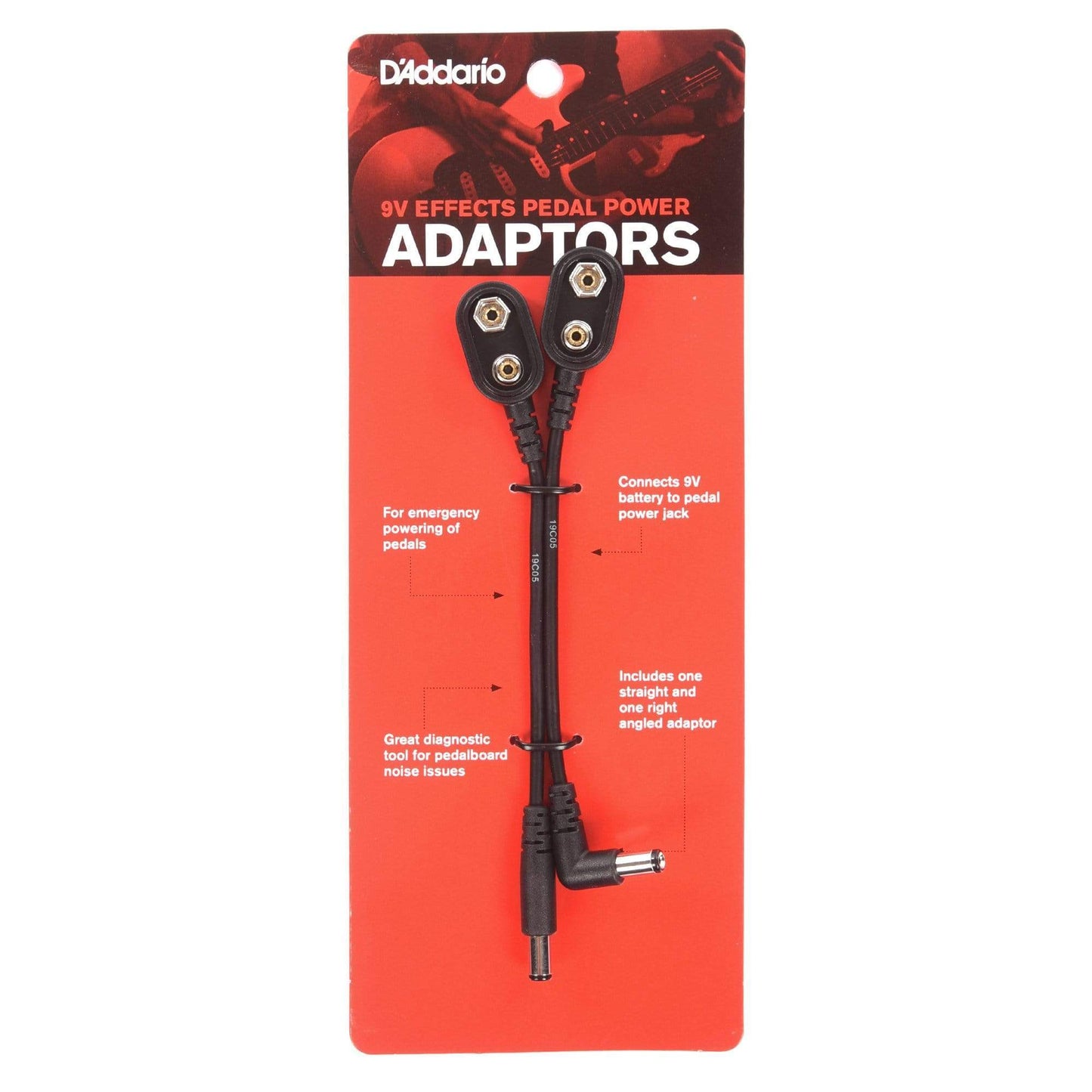 D'Addario 9v Effects Pedal Power Adaptors Effects and Pedals / Pedalboards and Power Supplies