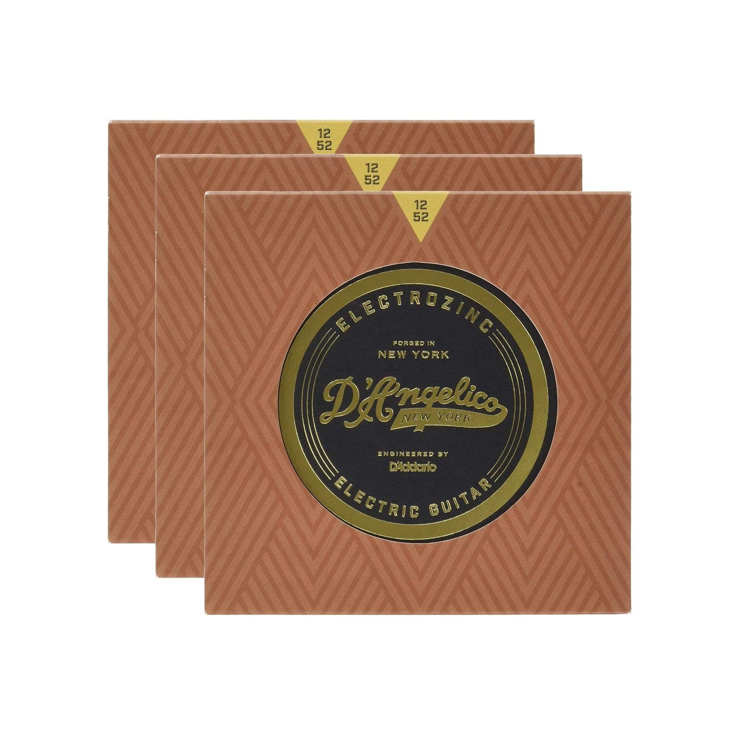 D'Angelico Jazz 12's Electrozinc Electric Guitar Strings 3 Pack Bundle Accessories / Strings / Guitar Strings