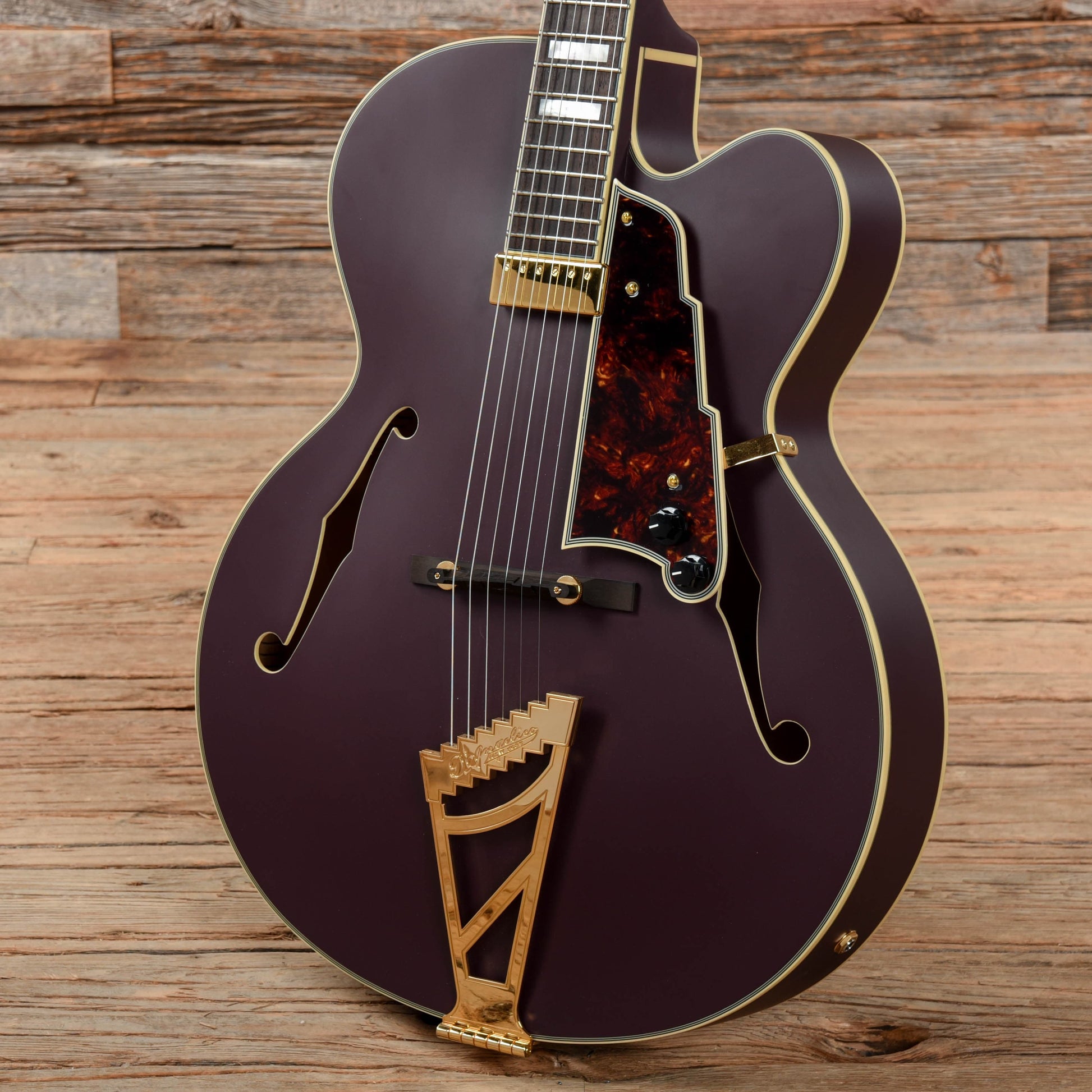 D'Angelico Deluxe EXL-1 Hollow Body Archtop Matte Plum 2017 Electric Guitars / Hollow Body