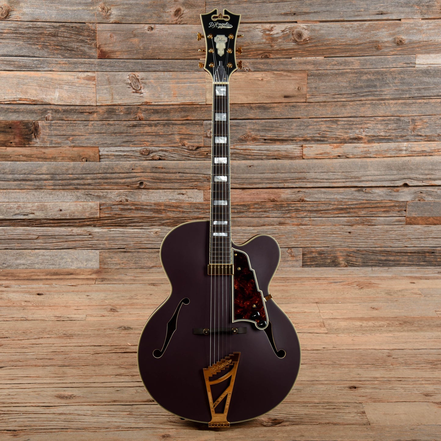 D'Angelico Deluxe EXL-1 Hollow Body Archtop Matte Plum 2017 Electric Guitars / Hollow Body