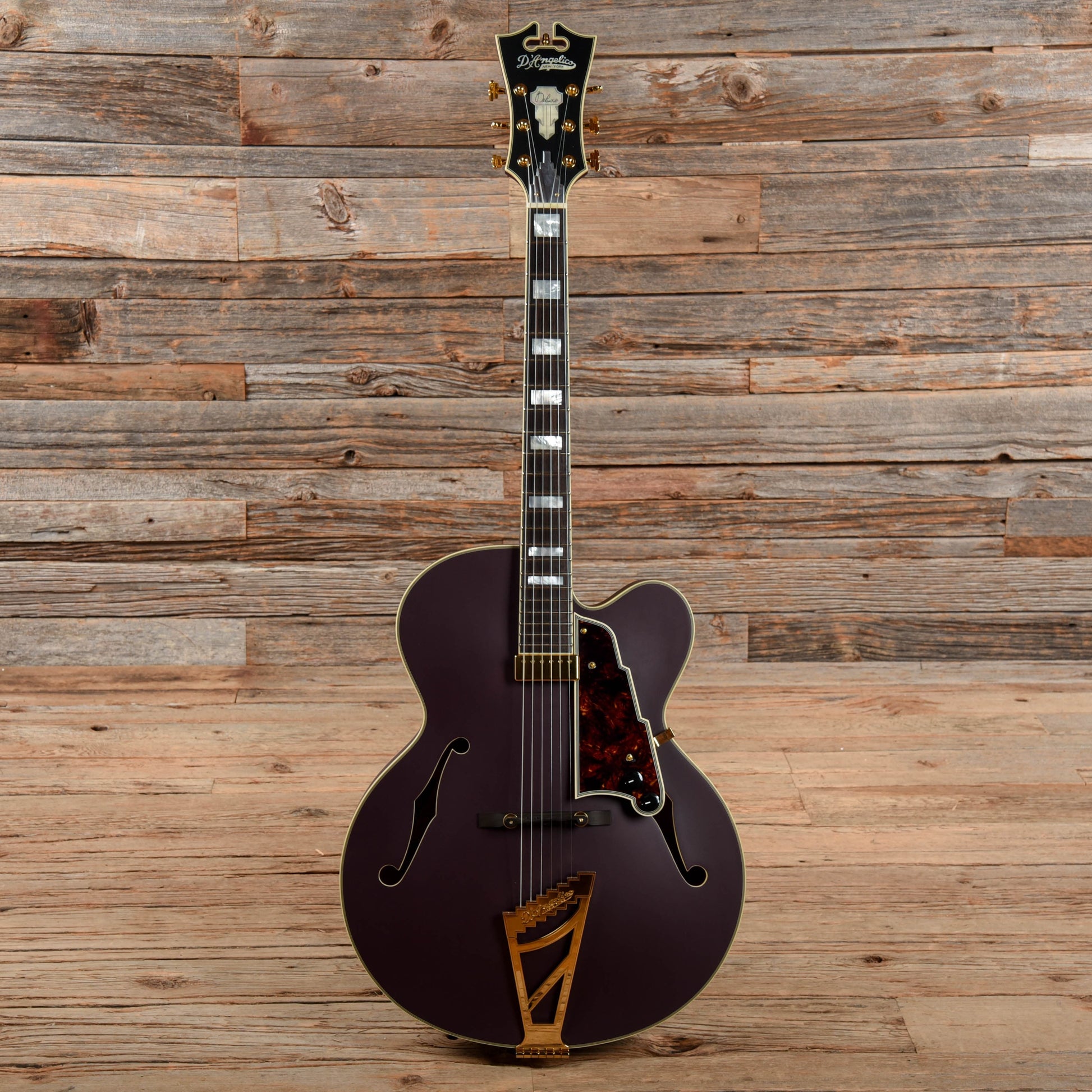D'Angelico Deluxe EXL-1 Hollow Body Archtop Matte Plum 2017 Electric Guitars / Hollow Body
