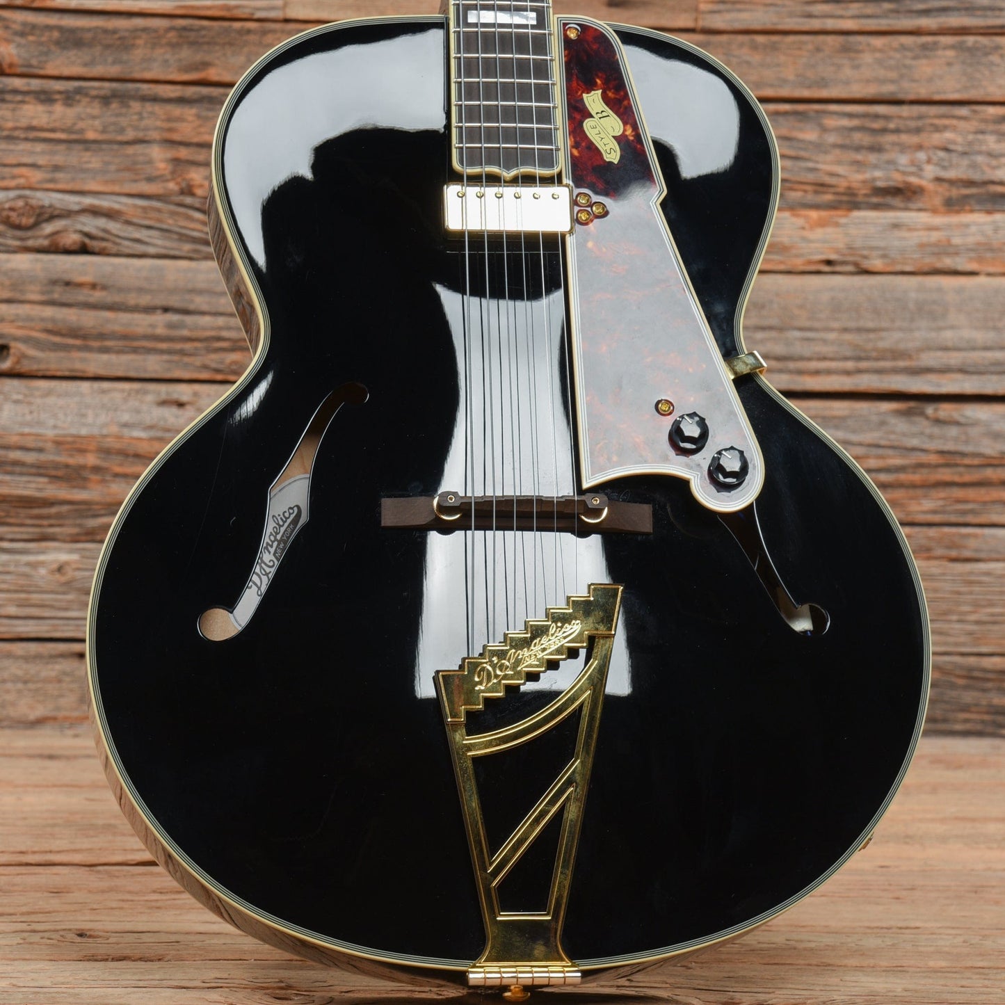 D'Angelico EX Style B Black 2018 Electric Guitars / Hollow Body