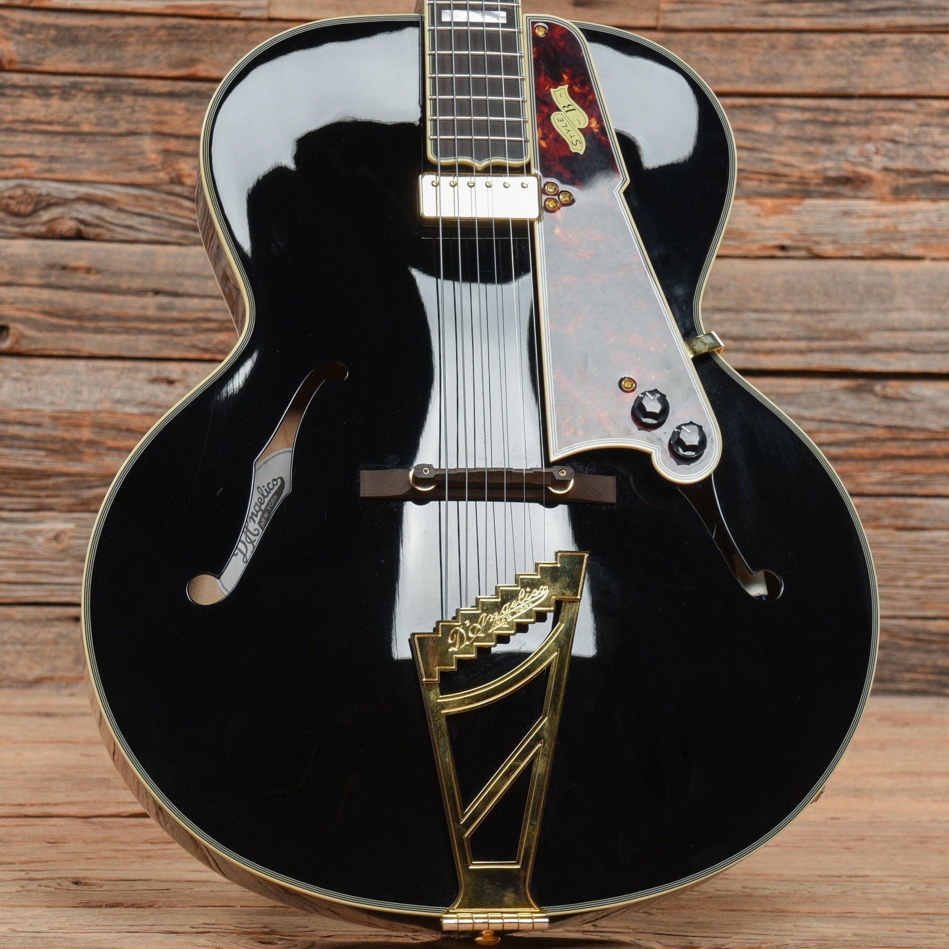 D'Angelico EX Style B Black 2018 Electric Guitars / Hollow Body