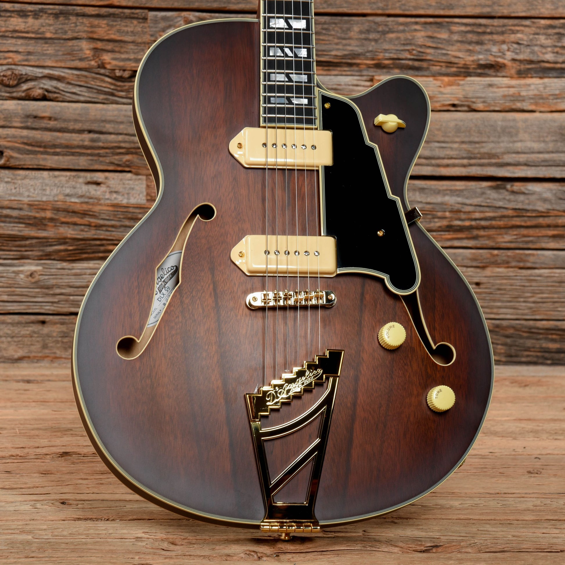 D'Angelico Deluxe 59 with Stairstep Tailpiece Satin Brown Burst 2022 Electric Guitars / Semi-Hollow