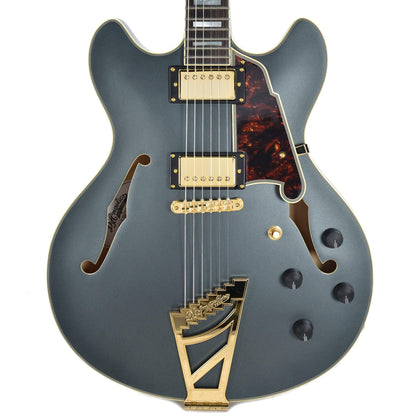 D'Angelico Deluxe DC Matte Midnight Stairstep Electric Guitars / Semi-Hollow