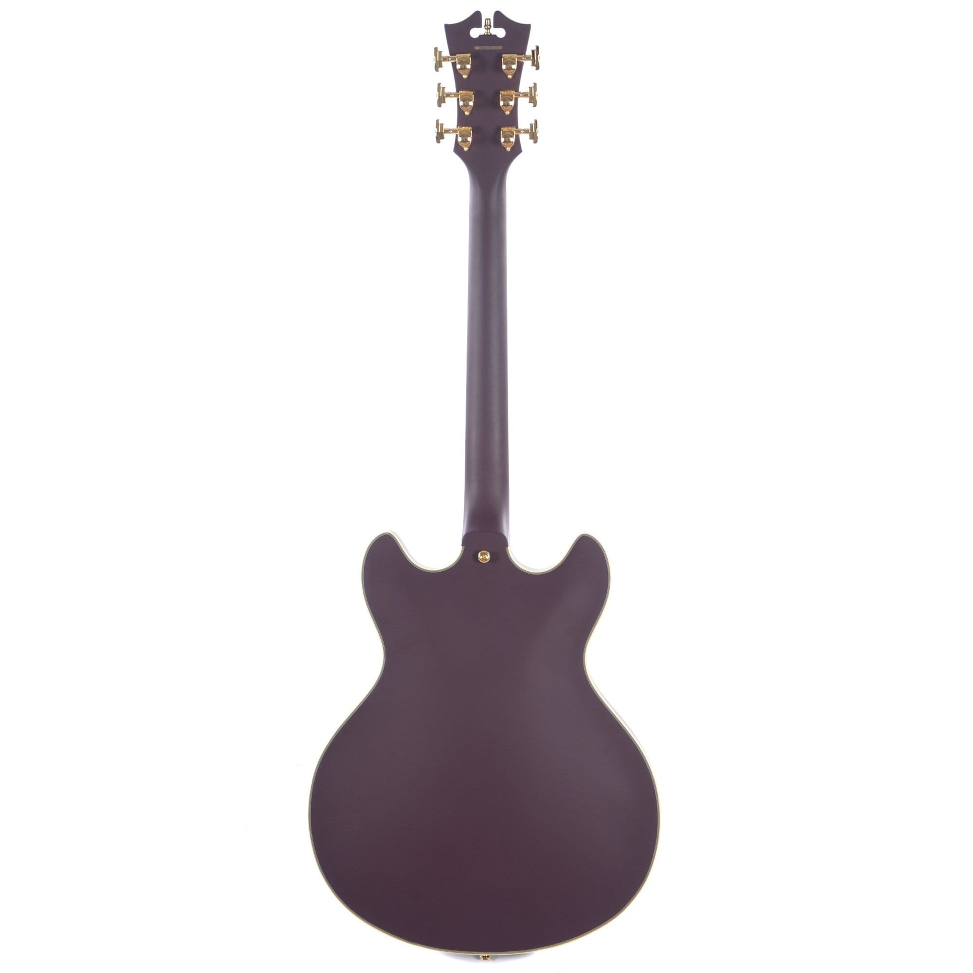 D'Angelico Deluxe DC Matte Plum Semi Hollow Double Cutaway Stop Bar Electric Guitars / Semi-Hollow