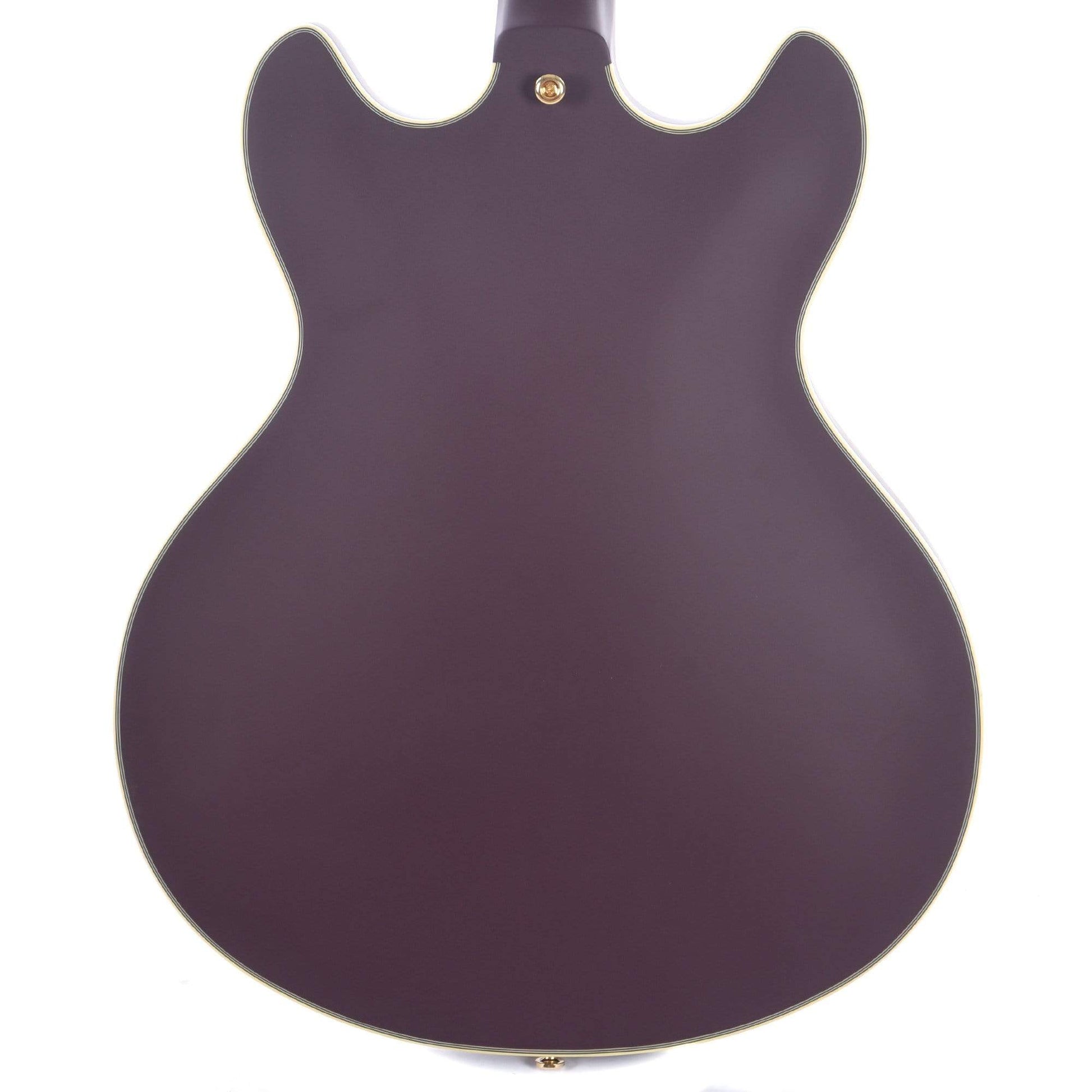 D'Angelico Deluxe DC Matte Plum Semi Hollow Double Cutaway Stop Bar Electric Guitars / Semi-Hollow