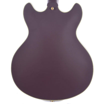 D'Angelico Deluxe DC Matte Plum Semi Hollow Double Cutaway Stop Bar Electric Guitars / Semi-Hollow