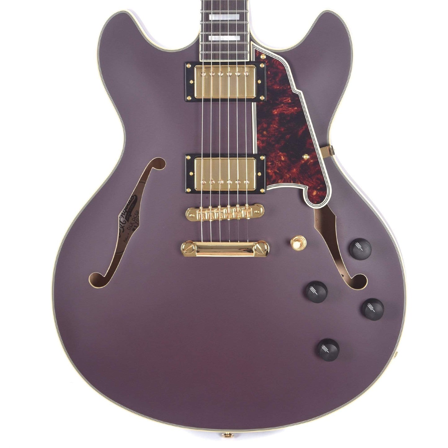 D'Angelico Deluxe DC Matte Plum Semi Hollow Double Cutaway Stop Bar Electric Guitars / Semi-Hollow