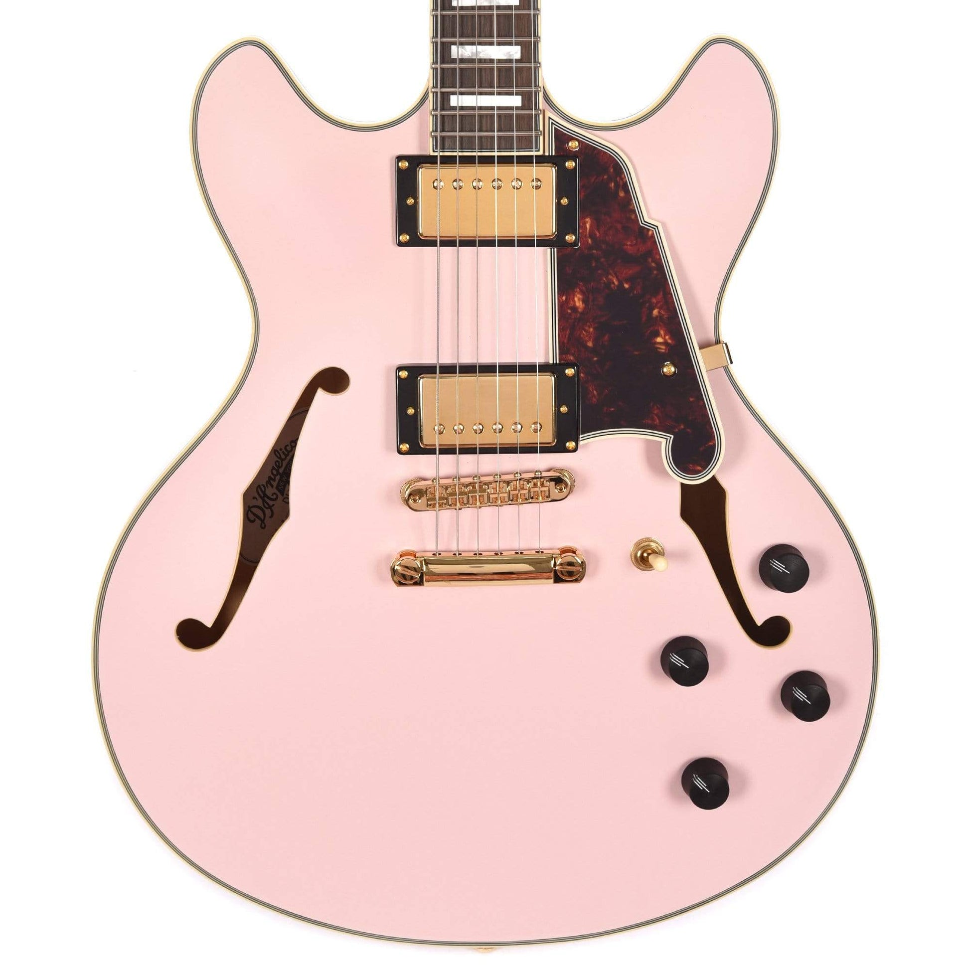 D'Angelico Deluxe DC Semi-Hollow Body Matte Rose Pink w/Stoptail Bridge Electric Guitars / Semi-Hollow