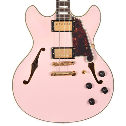 D'Angelico Deluxe DC Semi-Hollow Body Matte Rose Pink w/Stoptail Bridge Electric Guitars / Semi-Hollow