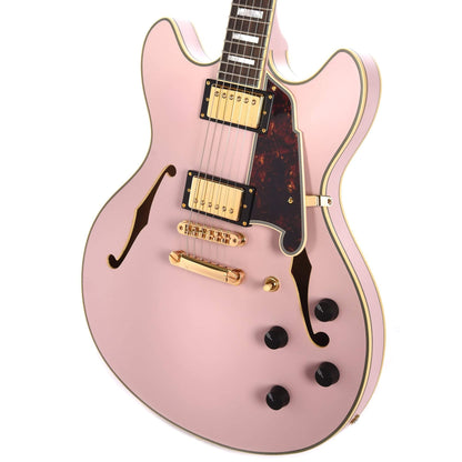 D'Angelico Deluxe DC Semi-Hollow Body Matte Rose Pink w/Stoptail Bridge Electric Guitars / Semi-Hollow