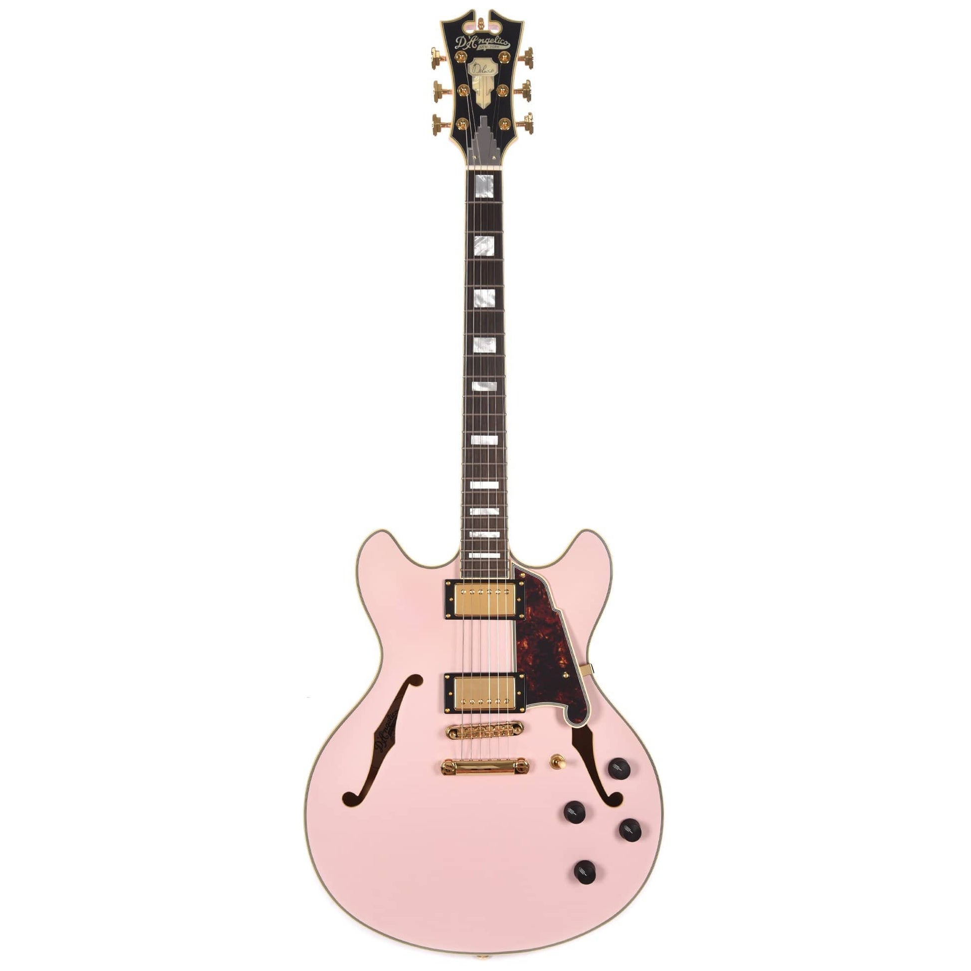 D'Angelico Deluxe DC Semi-Hollow Body Matte Rose Pink w/Stoptail Bridge Electric Guitars / Semi-Hollow