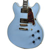 D'Angelico Deluxe DC Semi Hollow Double Cutaway Stop Bar Tailpiece Matte Powder Blue Electric Guitars / Semi-Hollow